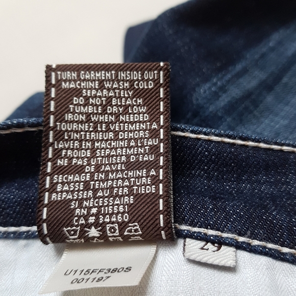 7FAM Dojo Denim Medium Dark Wash 29 - Picture 6 of 8